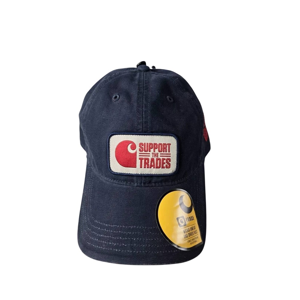 Carhartt Support the Trades Hat Mens OS Navy New Force SkillsUSA Baseball Cap